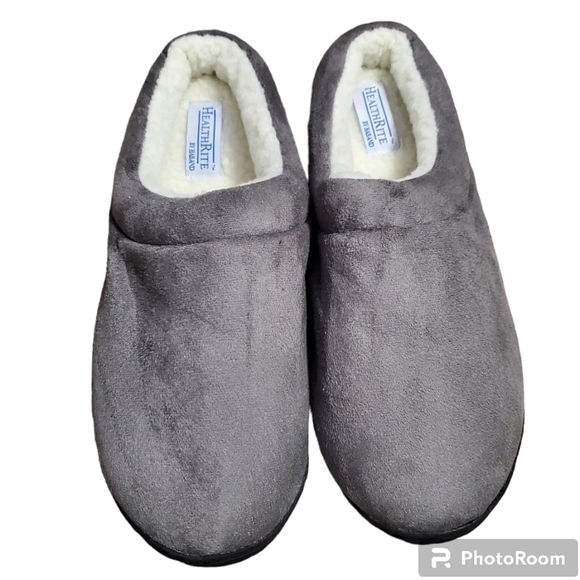 New HealthRite by Haband Men's Sherpa Slippers Shoes 13 D - Picture 1 of 8